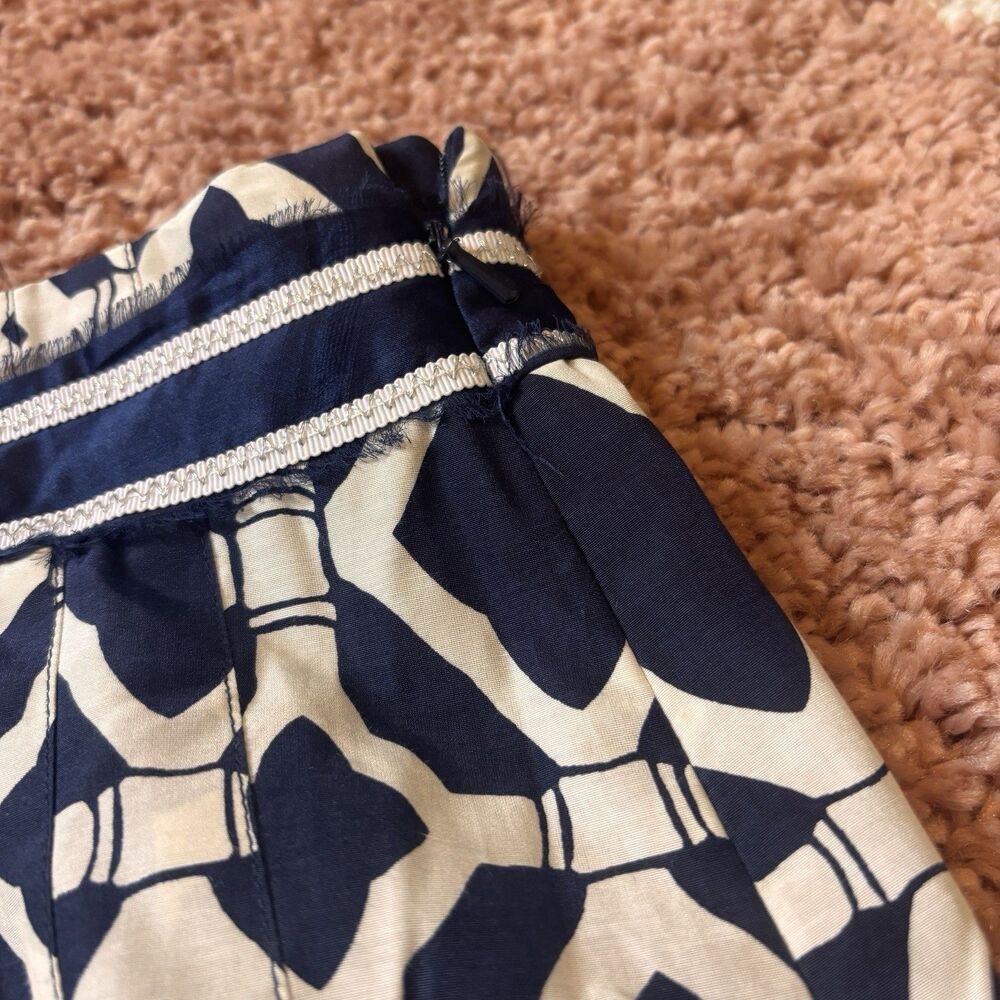 Lily Pulitzer Navy Trellis Silk Blend Pleated Skirt - Size 2 Retail $98 Classy - Picture 5 of 7